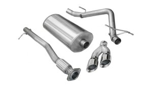 Chevrolet Silverado Performance Exhaust - CORSA Performance - Sport Cat-Back, Single Side Exit, Twin 4.0in. Polished Pro-Series Tips - Polished - 2009